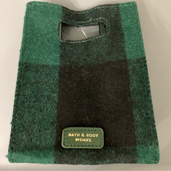 Bath & Body Works green plaid reusable gift bag BBW - Picture 2 of 5